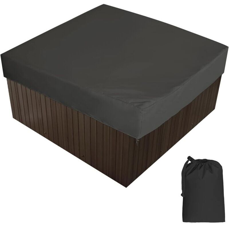 Whirlpool-Abdeckung für den Garten, 210D Oxford-Gewebe, wasserdicht, staubdicht, UV-beständig, für Whirlpool-Badewanne im Freien (220 x 218 x 30 cm)