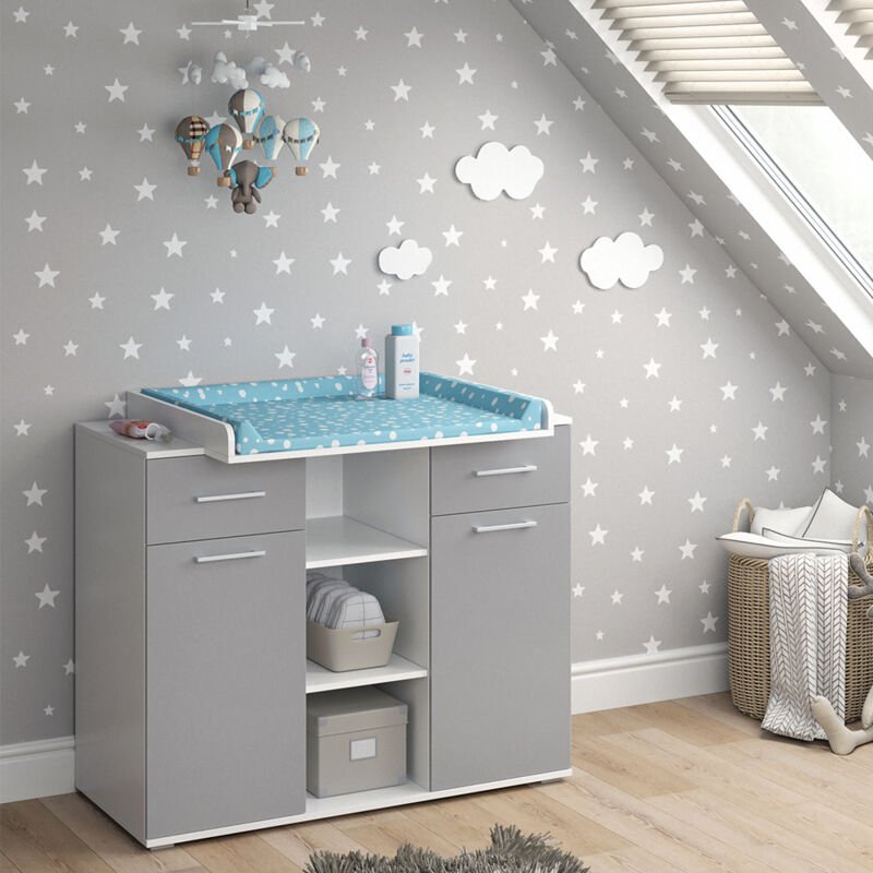 Wickelkommode Leonie, Grau, 113 x 109 cm Vicco