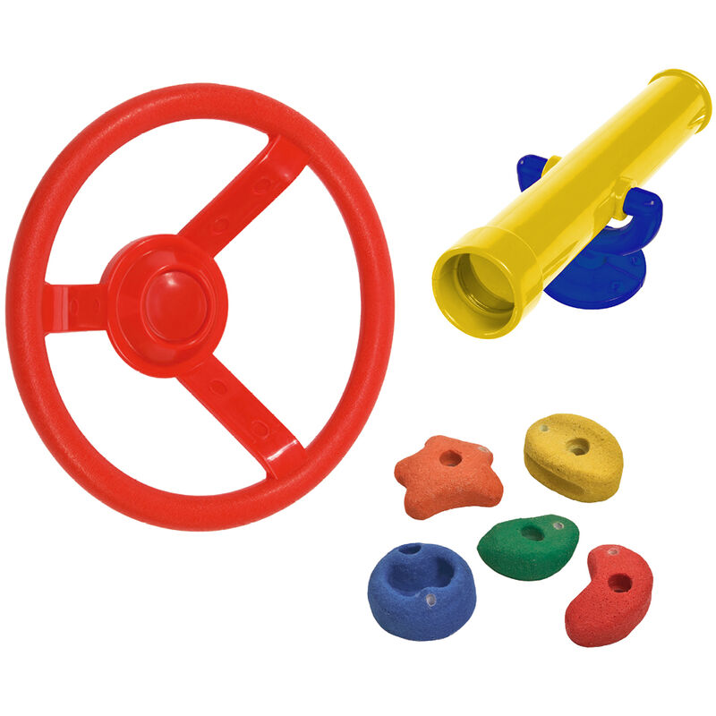 Wickey - Zubehör Set Basic für Spielturm, Klettegrüst und Schaukel