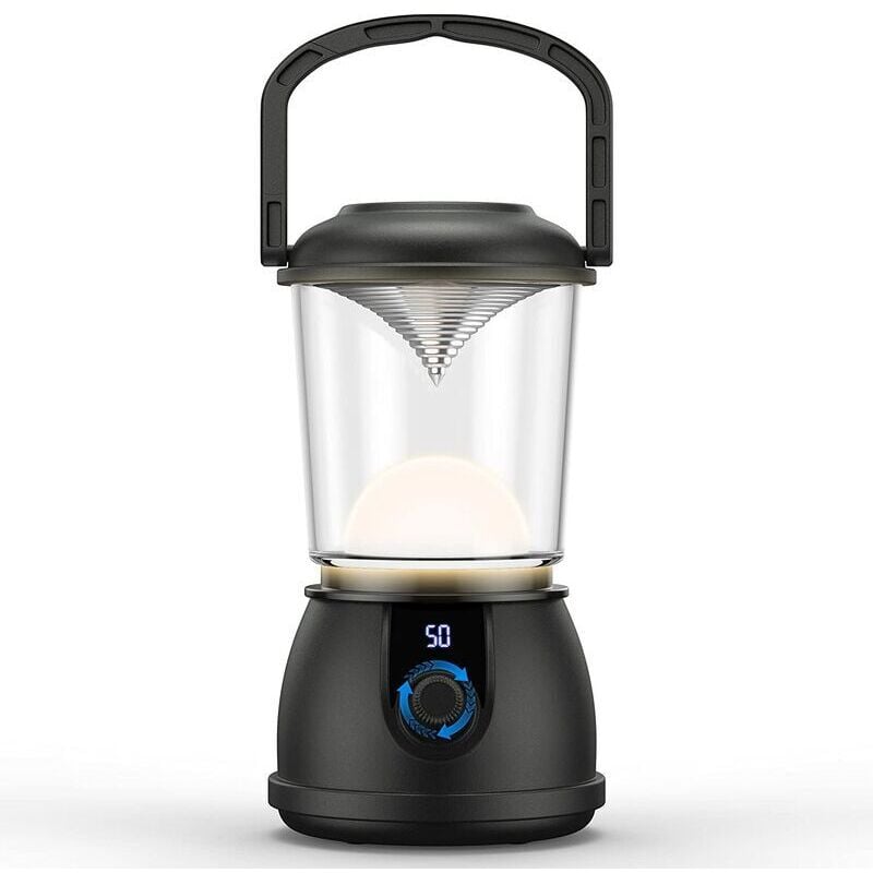 Lampe Camping Rechargeable, LED Camping Lampe Puissante 10000mAh Dimmable avec 5 Modes d'Eclairage, Etanche Portable Suspendue, pour Camping,