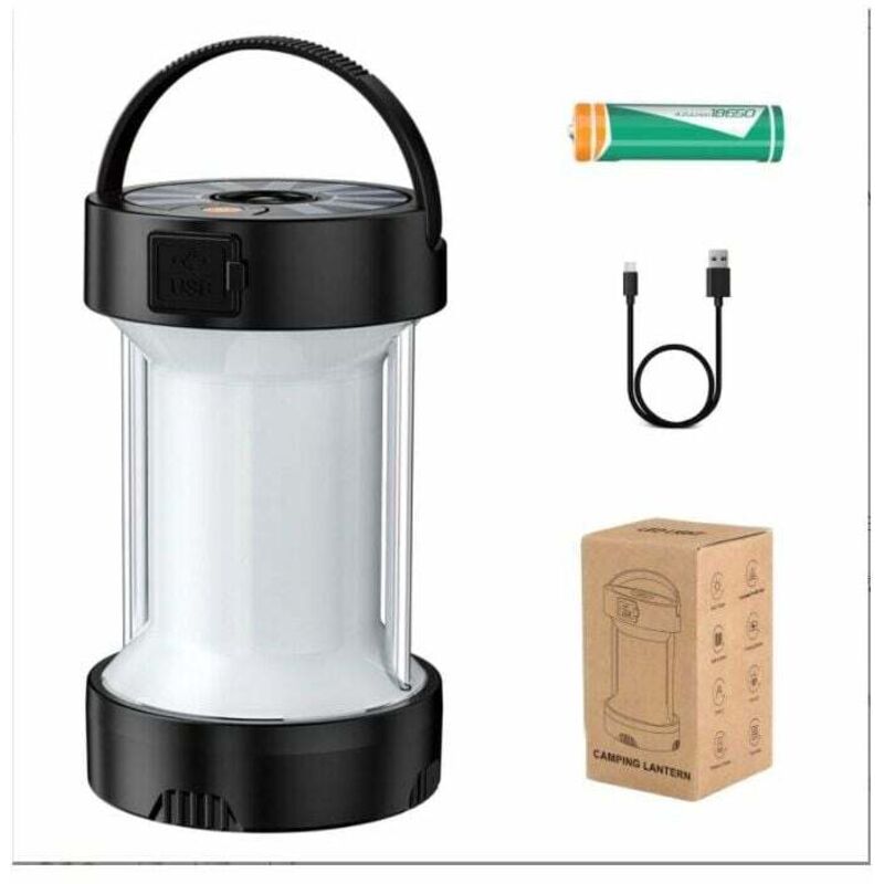 Lanterne LED Rechargeable, 1000 Lumens 4000mAh Lampe Camping 360°, Lampe Led Rechargeable Projecteur Portable, Ultra Puissante, Lampe de Camping 4