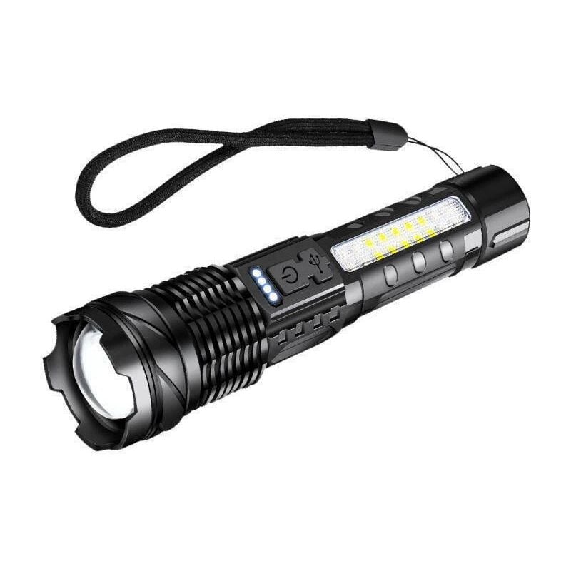 Tonchean - Wiederaufladbare LED-Taschenlampe, ultrahelle taktische zoombare Taschenlampe mit 7 Beleuchtungsmodi, IPX6 wasserdichte Taschenlampe für