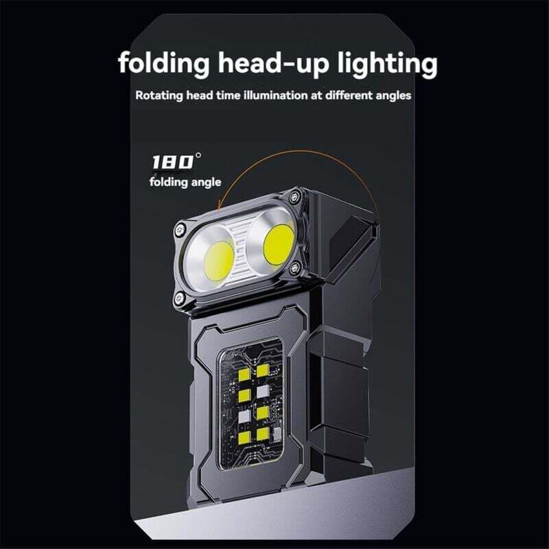 Wiederaufladbare Mini-COB-Outdoor-Taschenlampe für Camping, Wandern, Reiten und Signalisierung