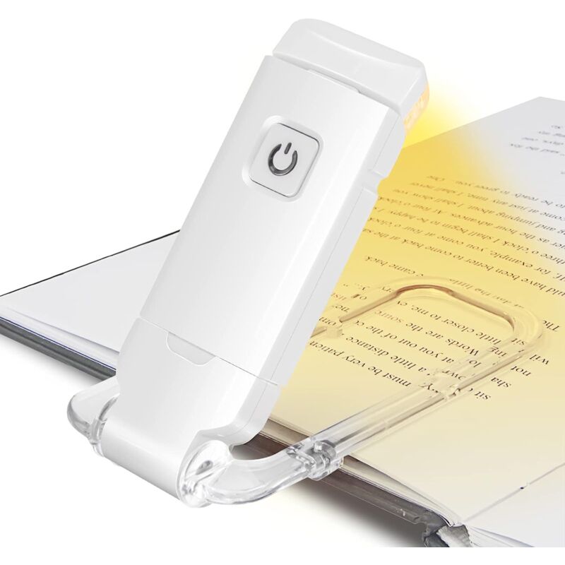 Wiederaufladbare USB-Leseleuchte für Bücher, 3 Helligkeitsstufen zum Schutz der Augen, flexible Klemmleuchte zum Lesen im Bett, für E-Reader und auf