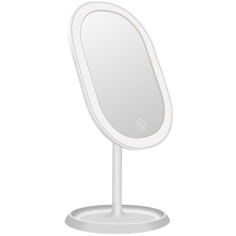 Wiederaufladbarer LED-Schminkspiegel mit Beleuchtung – Kabelloser Kosmetikspiegel mit Beleuchtung, 3 einstellbaren Lichtintensitätsstufen und