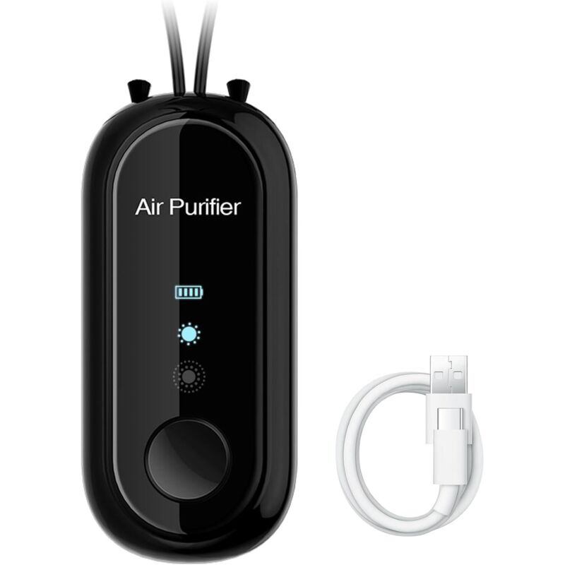Wiederaufladbarer persönlicher Luftreiniger, tragbarer Luftreiniger als Halskette, Generator mit 120 Millionen negativen Ionen, bekämpft Keime und