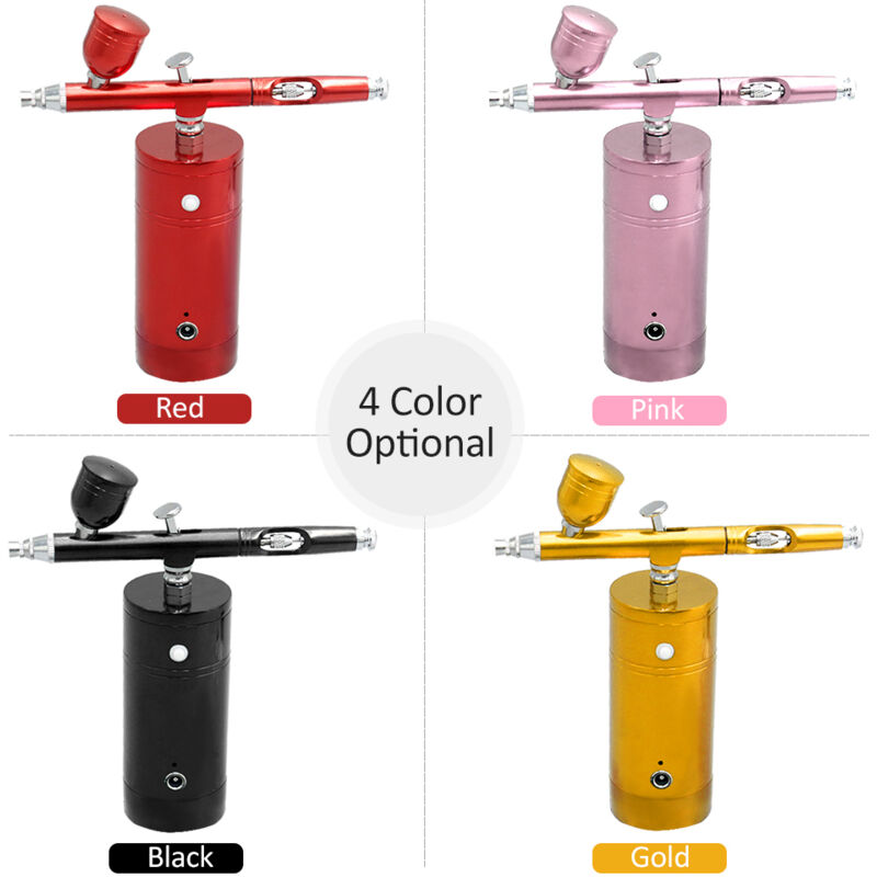 Wiederaufladbares USB-Airbrush-Set, tragbarer Kompressor, Sprühpumpe, handgeführte Airbrush-Pistole für Spezialeffekte-Make-up, Tattoos und