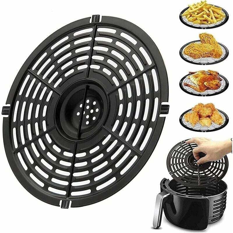 Wiederverwendbare Air-Fryer-Matten, Air-Fryer-Backmatte, Air-Fryer-Grillpfanne, Air-Fryer-Ersatzgestell mit Antihaftbeschichtung zum Kochen von