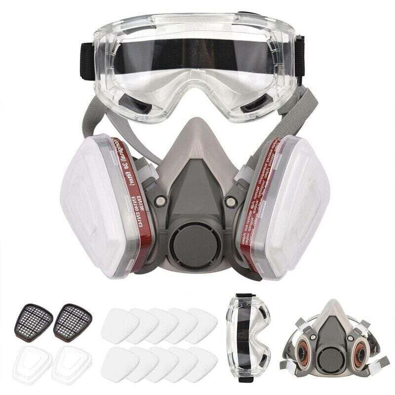 Wiederverwendbare Atemschutz-Halbmaske 6200, Gasmaske, Atemschutzmasken mit Schutzbrille zum Lackieren, organischen Dämpfen, Schweißen, Polieren,