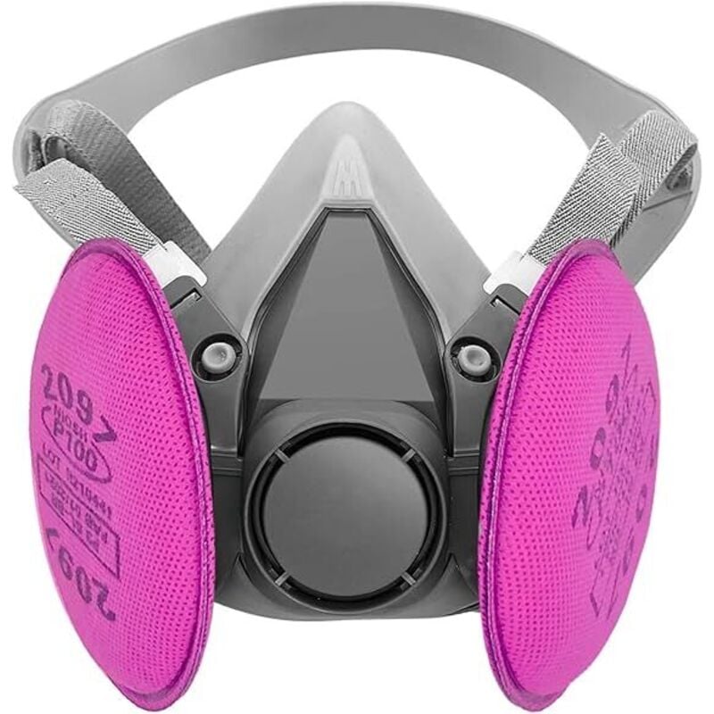 Wiederverwendbare Atemschutzmaske mit Filter 2097, Halbmasken-Atemschutzmaske für Epoxidharz, Farbe, Blei, Staub, Schimmel, Asbest, Holzbearbeitung,
