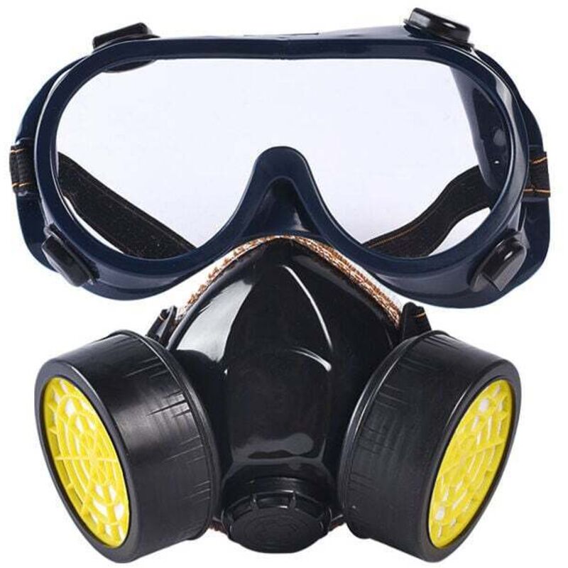 Wiederverwendbare Atemschutzmaske, Triomphe-Doppelfiltrationsmaske zum Schutz vor giftigen Dämpfen, Anti-Gas-Chemikalienstaubmaske zum Schleifen und