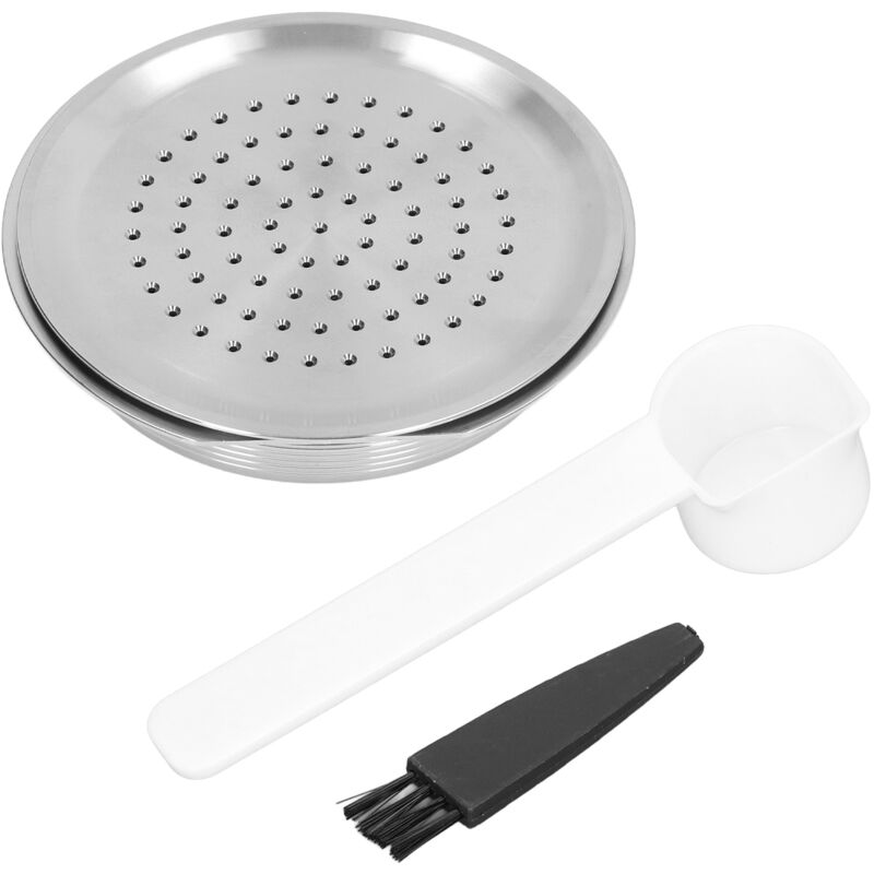 Wiederverwendbare Edelstahl-Kaffeekapsel mit Bürstenlöffel für Senseo HD7801 HD6592