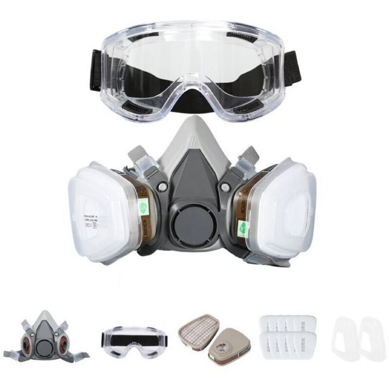 Wiederverwendbare Halbmaske mit Filter, professionelle Atemschutzmaske zum Schutz vor organischen chemischen Dämpfen, für die Holzbearbeitung,