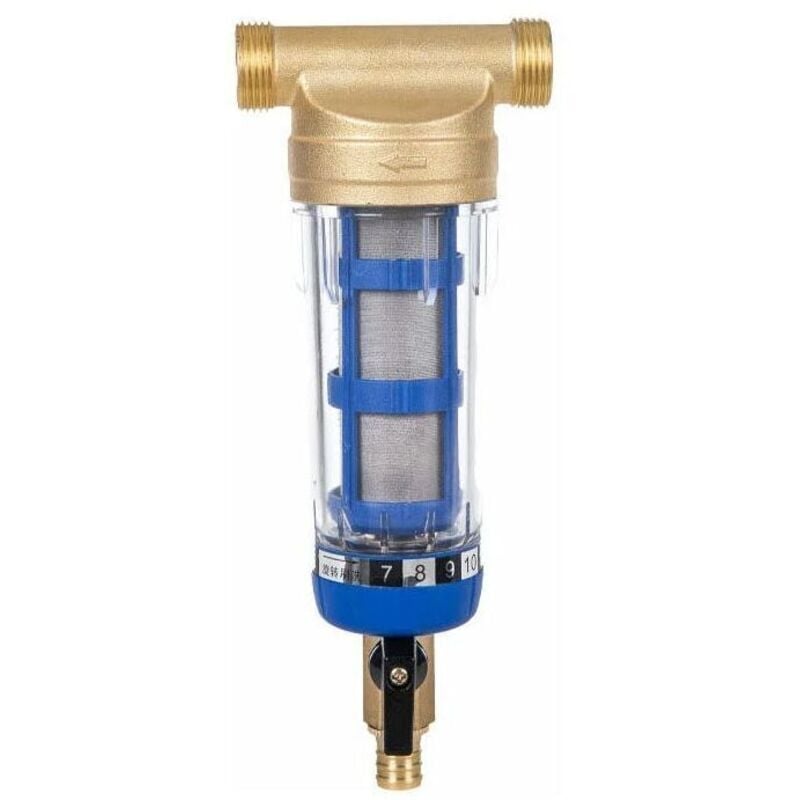 Odipie - Wiederverwendbarer Wasserfilter Sedimentwasserfilter Wasserfilter Außengewinde Sedimentfilter für Brunnenwasserleitung(1/2 Zoll Außengewinde)