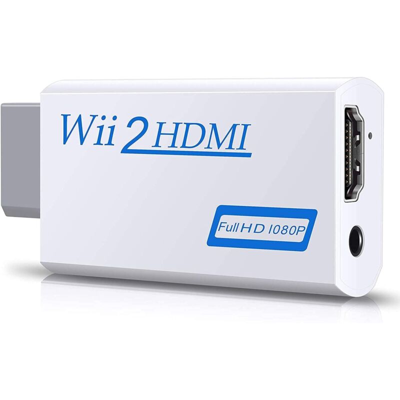 Wii-zu-HDMI-1080p-Adapter mit 3,5-mm-Audioausgang für alle Anzeigemodi, vollständig kompatibel