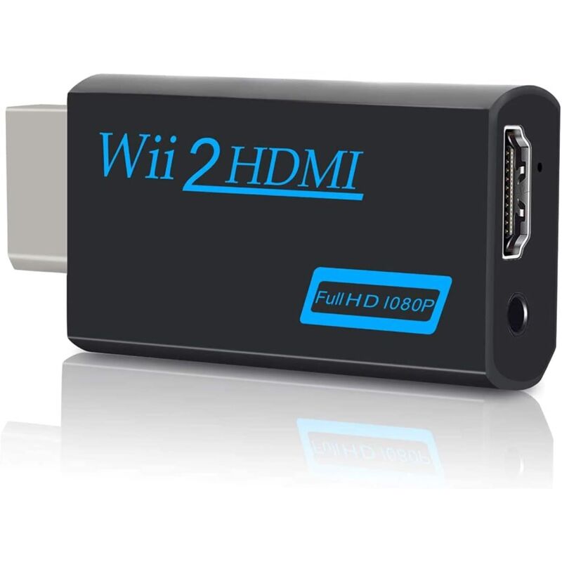 Wii-zu-HDMI-HDMI-1080p-Videokonverter mit Audioanschluss – zum Anschluss an moderne Fernseher, plug-and-play, kompakt & hochwertig