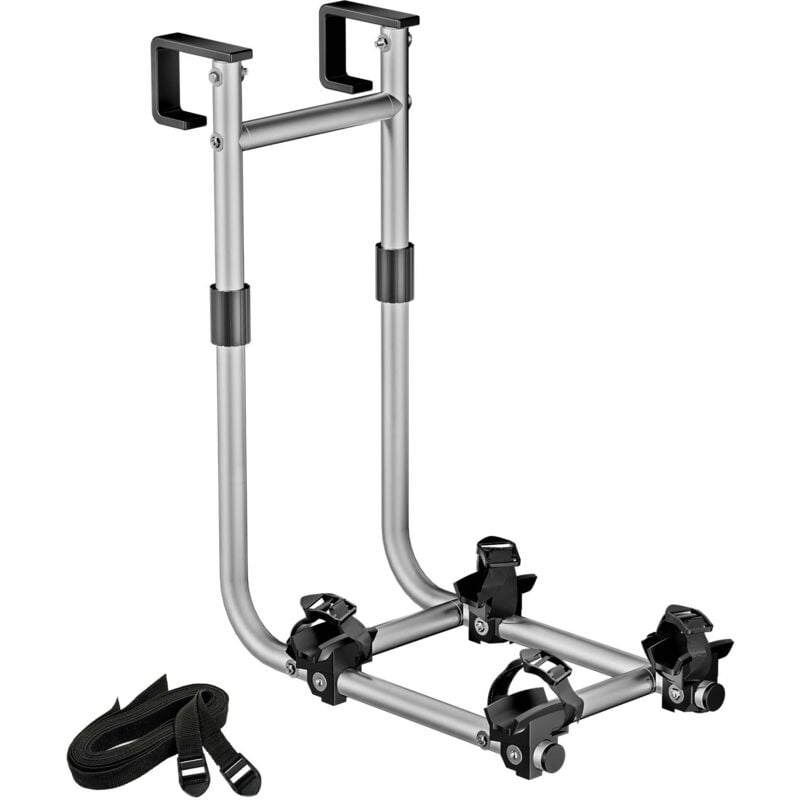 Wiltec - Fahrradhalter für Wohnmobilleiter 2 Fahrräder, Fahrradträger Wohnmobil bis 30 kg, Fahrradträger Wohnwagen Aluminium, Robuste Fahrradhalterung