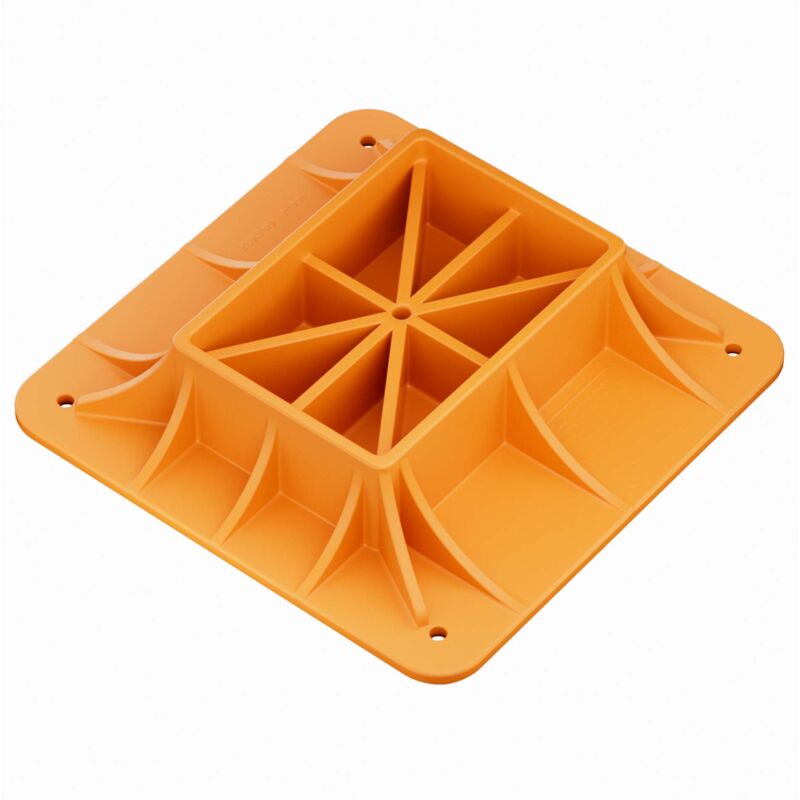 Wiltec - Farm Jack Halterung Stützplatte, Wagenheber Unterlegplatte 29,2 x 29,2 cm, Farm Jack Zubehör Kunststoff, kompatibel mit Allzweckheber