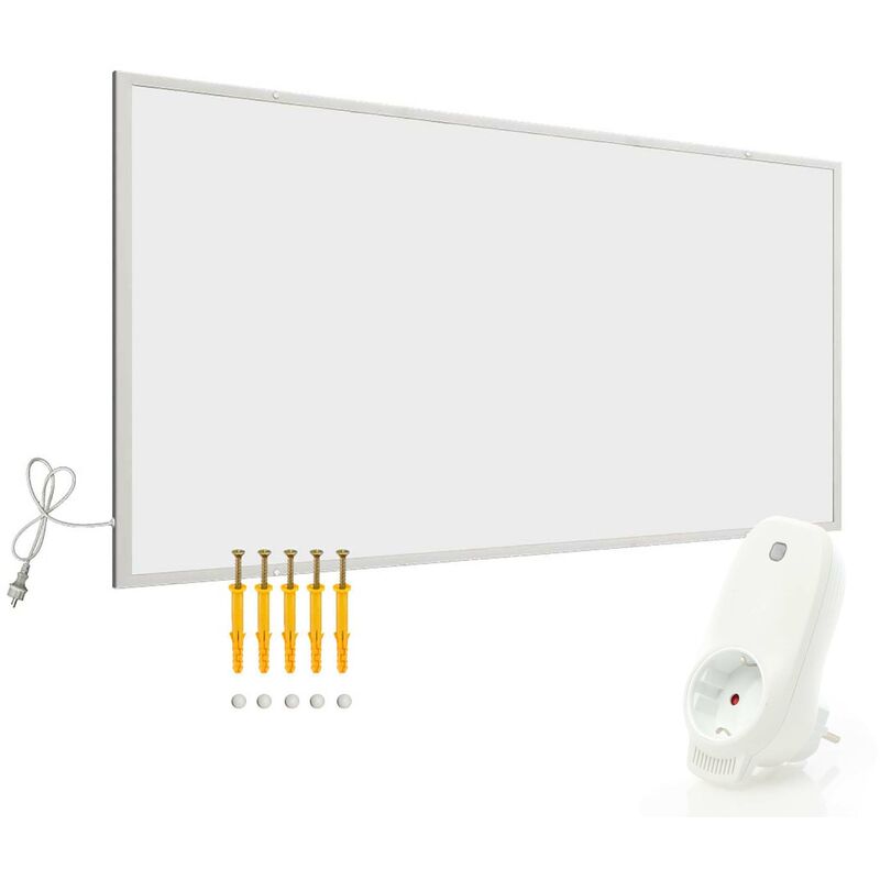 Wiltec - Infrarotheizung 1050 Watt inkl. WLAN-Thermostat, energieeffizienter Heizkörper mit wlan Steuerung, Wandmontage Elektroheizung, Heizpaneel