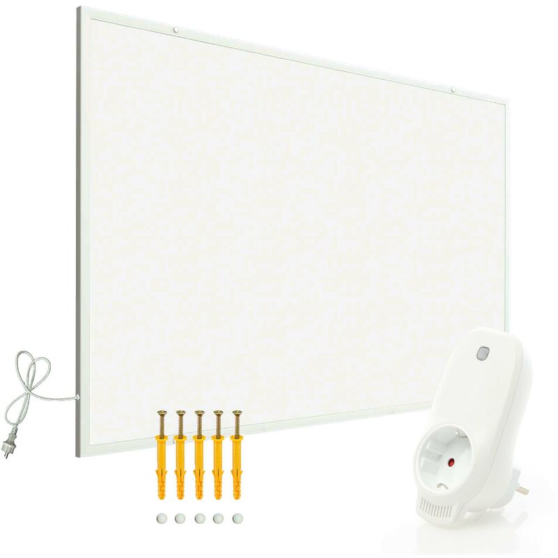 Infrarotheizung 520 Watt inkl. WLAN-Thermostat, energieeffizienter Heizkörper mit wlan Steuerung, Wandmontage Elektroheizung, Heizpaneel IR-Heizung