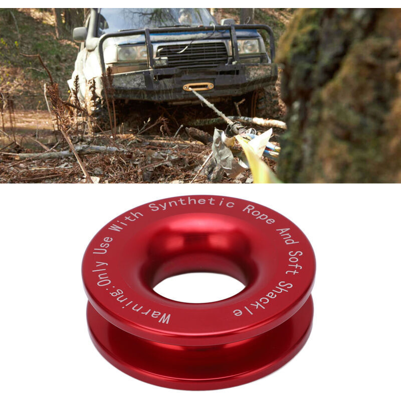 Winden-Bergering, 41.000 lb Bruchfestigkeit für 7/16 Zoll 1/2 Zoll weiche Schäkel mit 3/16 Zoll 1/4 Zoll 3/8 Zoll Seilen, Rot mumu