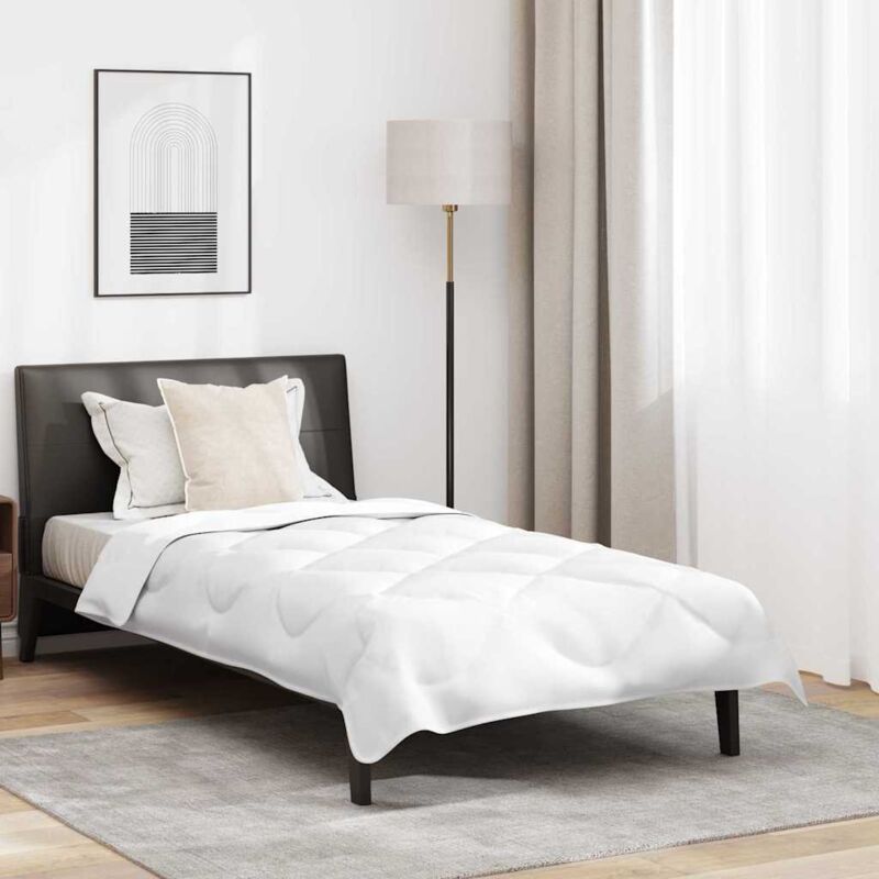 Bettdecken Set mit Kissen 2 pcs Weiß Mikrofaser vidaXL