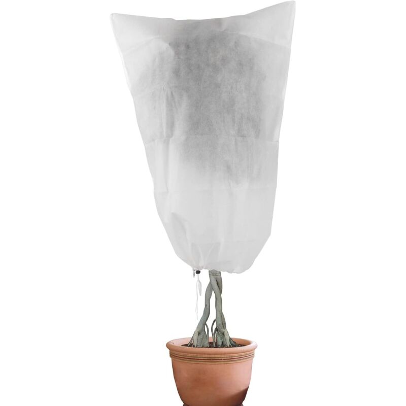 Winterabdeckungen für Pflanzen im Freien, 120 x 180 cm, schützende Pflanzenabdeckungen, Wintervlies mit Kordelzug, schützt Pflanzen vor