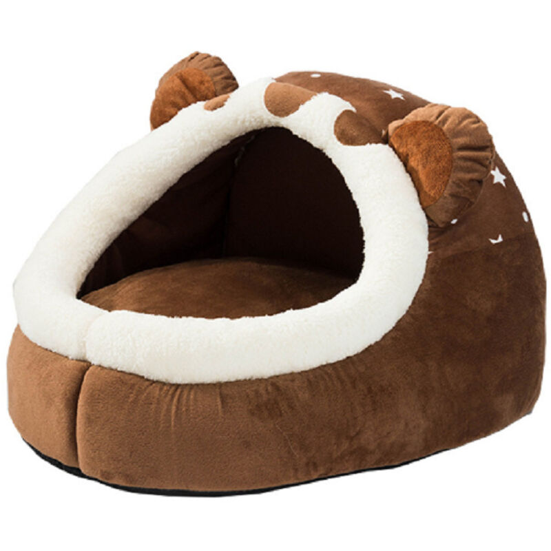 Winterliches Hundebett – Katzenhaus für Welpen und Kätzchen – komfortables Katzenschlafzelt – Indoor-Hundehütte für Kätzchen und Katzen – geeignet