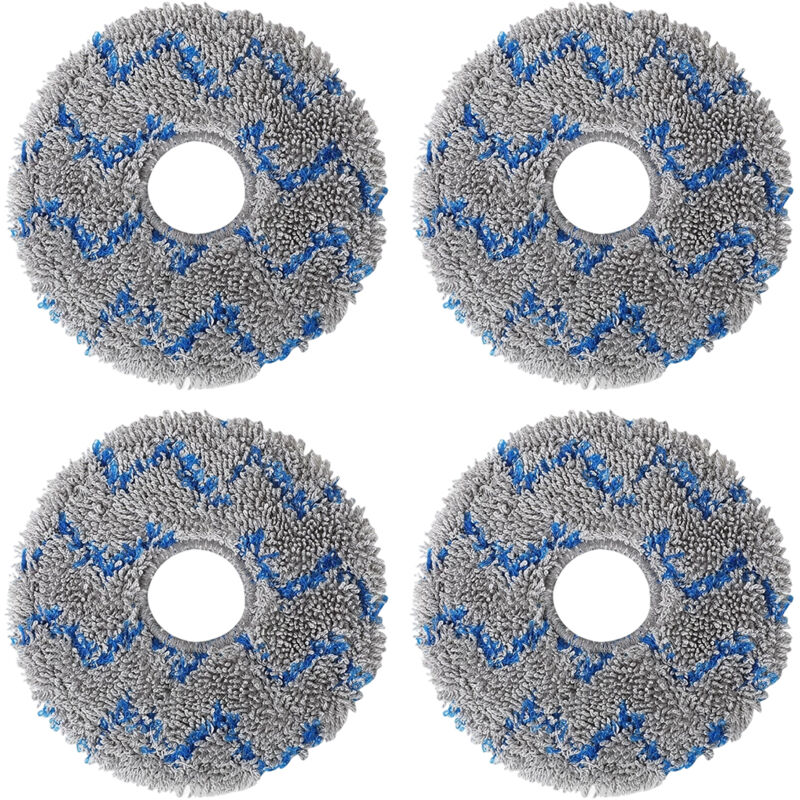 Wischmopp-Tücher 4 Stück für Roborock Q Revo, Ersatzteile für Roborock P10 Staubsauger, waschbare und wiederverwendbare Wischpads