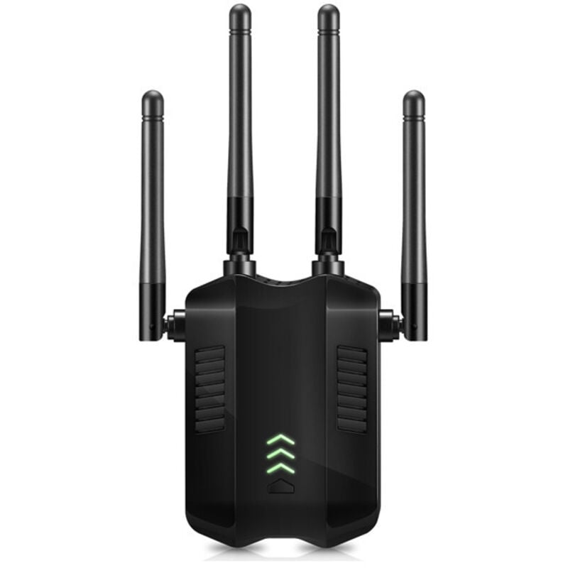 WLAN-Extender – Dualband 2,4G und 5G WLAN-Extender-Booster, 1200 Mbit/s, kabelloser WLAN-Booster, 1 Ethernet-Anschluss und 4 externe Antennen, weißer