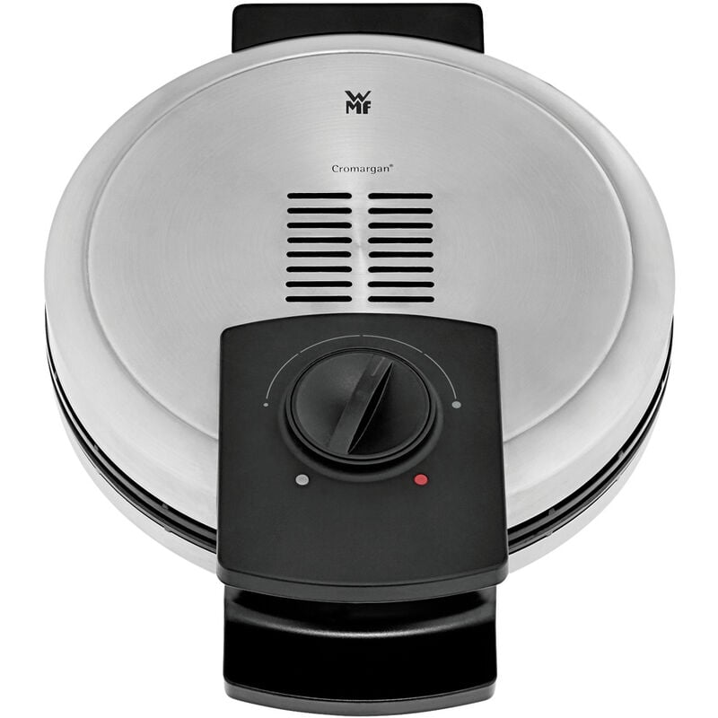 WMF Lono Waffeleisen Antihaftbeschichtung, Kontrollleuchte, klappbar Cromargan, Schwarz