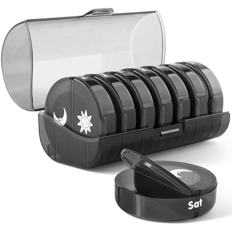 Wochen-Pillenbox Morgens Mittags Abends 14 Fächer Pillendose Medikamente 7 Tage