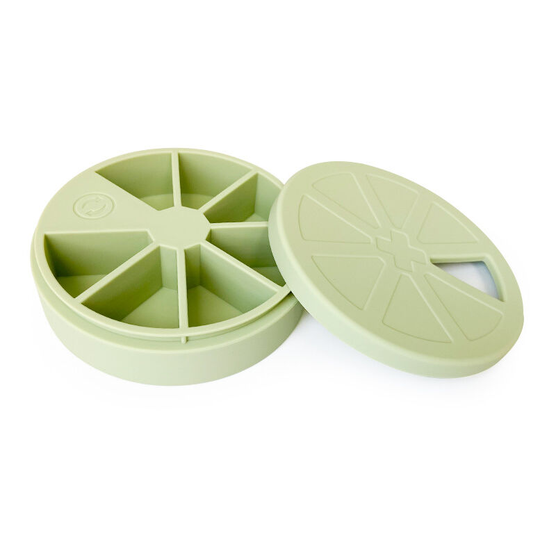 Cyslmuk - Wöchentlicher Pillen-Organizer aus Silikon – Kleine Pillendose für den täglichen Gebrauch für Vitamine, Nahrungsergänzungsmittel und