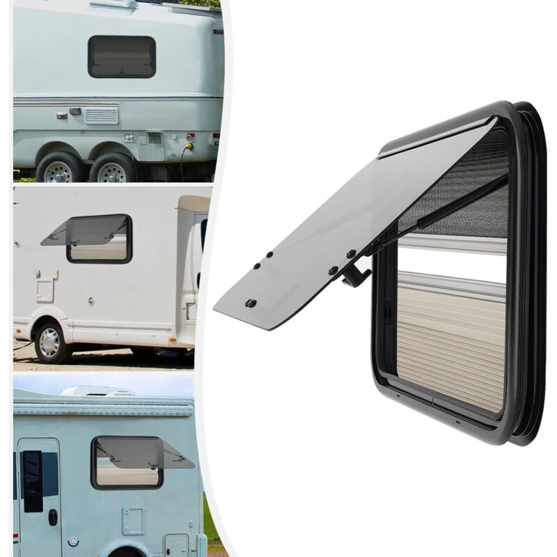 Wohnmobilfenster mit Fliegengitter und integriertem, RV Fenster Wohnwagen, Camper Ausstellfenster Fenster, Seitenfenster Wohnmobil Fenster RV