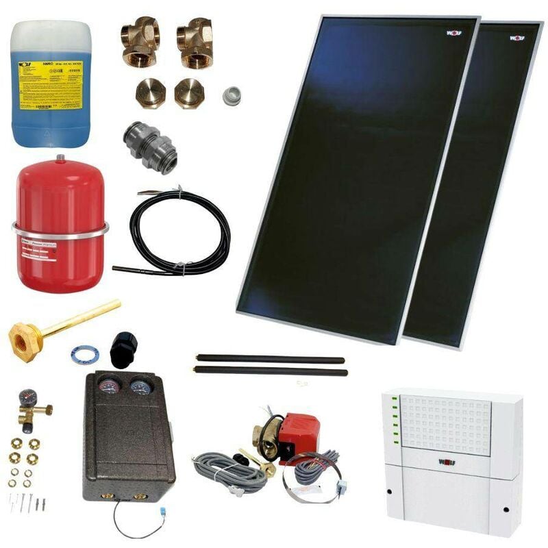 Wolf - CFK-1 Hochleistungs-Sonnenkollektor 4,6 m² Solaranlage Solarpaket Solarthermie