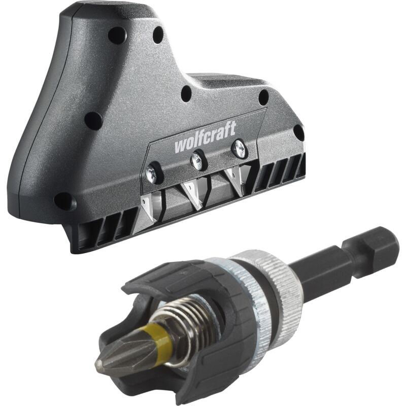 Wolfcraft - i Projekt-Set 'Vinyl & Laminat verlegen'I 8638000 i Profi-Schneider für Vinyl und Laminat und 30 hochwertige Universal-Keile i