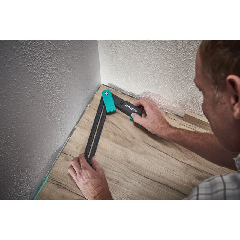 Wolfcraft - i Projekt-Set 'Winkel übertragen und Laminat schneiden' i 8658000 i Schneidegerät für Laminat & Vinyl und Winkelschmiege mit