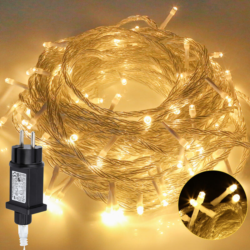 Wolketon 30m 300 LED Lichterkette Eisregen LED-Lichtervorhang Weihnachtsbaumbeleuchtung Weihnachtsbeleuchtung Innen Außen Deko 8 Modi Warmweiß