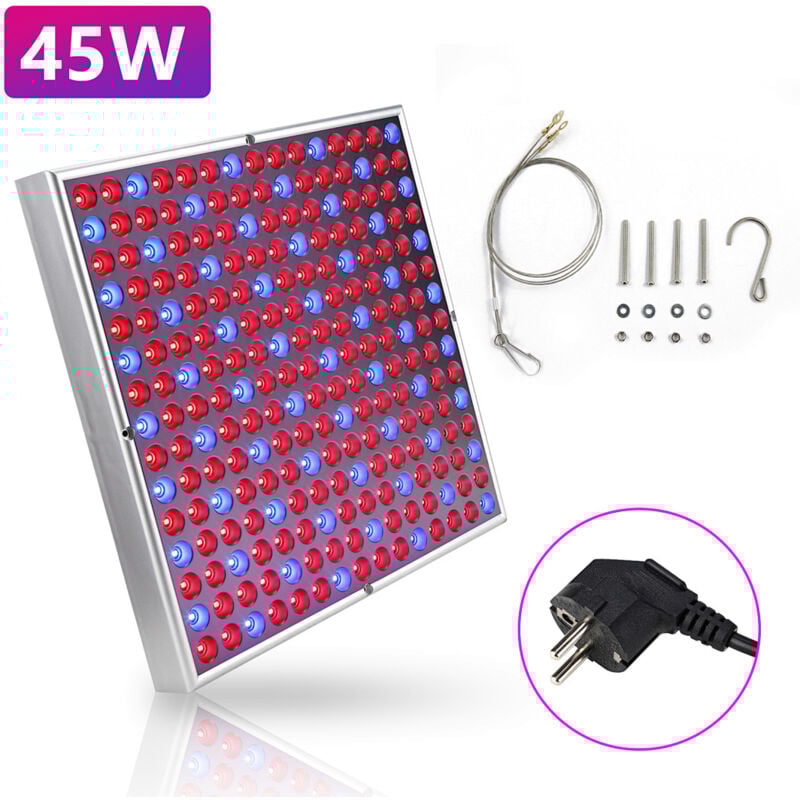 Wolketon 45W 225pcs Lampe Perlen Pflanzenlampe Pflanzenlicht Zimmerpflanzen Wachstumslampe Grow Lampe