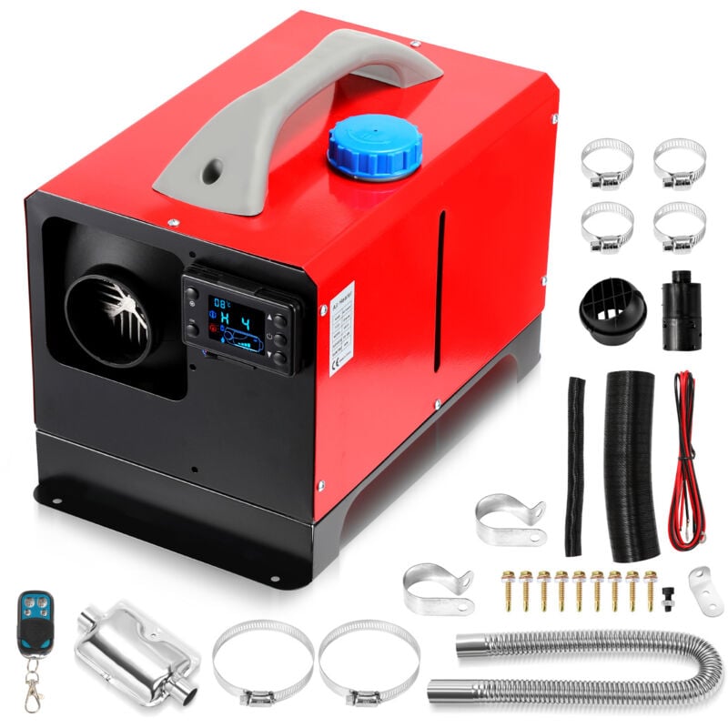 TolleTour Standheizung 8KW für Diesel Dieselheizung mit LCD-Display und Fernbedienung Lufterhitzer mit Schalldämpfer für Auto pkw lkw Wohnmobil