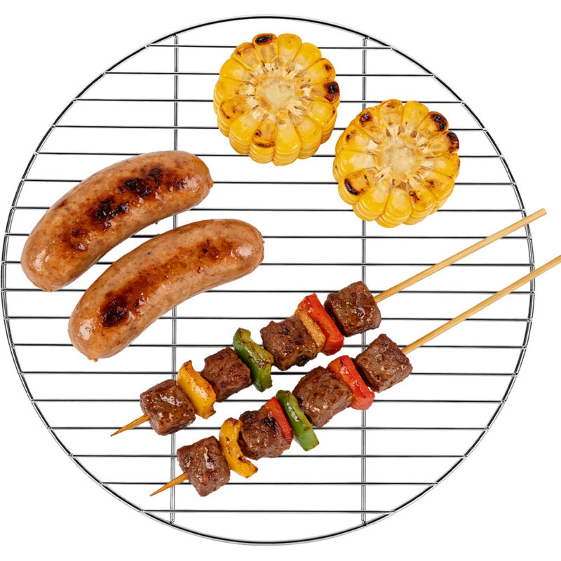 Wolketon Edelstahl Grillrost Rund 55 cm, BBQ Grillrost für Gasgrill, Kugelgrill, Grillgitter aus Metall