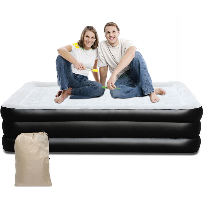 Wolketon Luftmatratze mit Integrierter Elektrischer Pumpe, Luftbett Selbstaufblasend, Premium-Gästebett, Aufblasbare Matratze für Camping oder