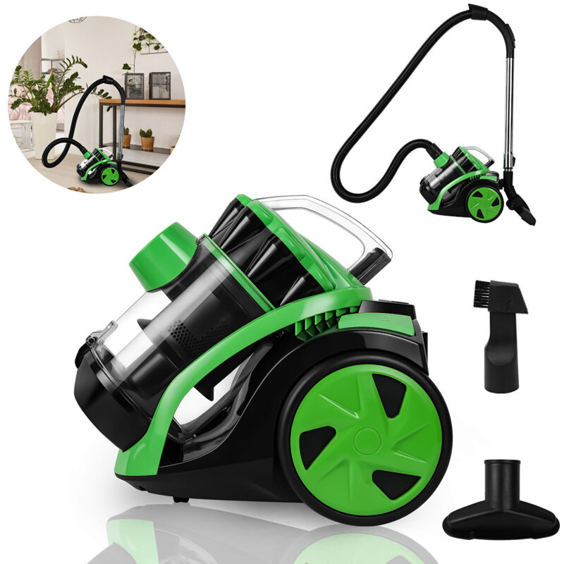 Wolketon Staubsauger Beutellos 900 Watt Bodenstaubsauger Leise für Hart- und Teppichböden äußerst effizienter HEPA-Filter Niedriger Stromverbrauch