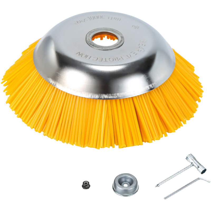 Wolketon Unkrautbürste Nylon 25,4x200mm 8 zoll Freischneideraufsatz Für Stihl Motorsense Freischneider