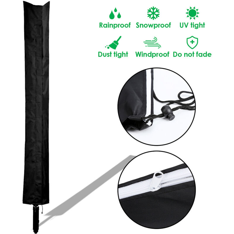 Wolketon Wäschespinne Schutzhülle mit hochdichter Oxford PVC-Beschichtung mit Reißverschluss & Kordelzug Wasserdichte Stoff Hülle Für Wäschespinne