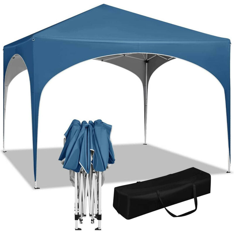 WOLTU Pavillon Pop-Up wasserdichter Faltpavillon Sonnenschutz Event Gazebo Gartenpavillon auf Terrasse Camping Festival mit Halbmonddach Pagodenzelt