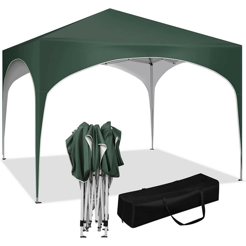 Pavillon Pop-Up wasserdichter Faltpavillon Sonnenschutz Event Gazebo Gartenpavillon auf Terrasse Camping Festival mit Halbmonddach Pagodenzelt des