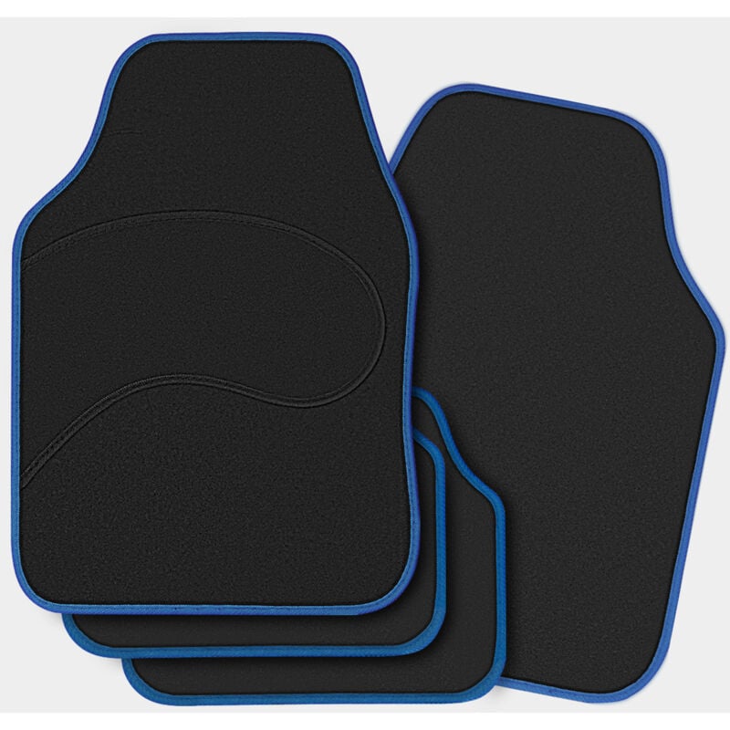 Universal Autofußmatten, 4-Teilig Auto Fußmatten Set, Allwetterfußmatten Autoteppich gegen Wasser rutschfeste Absatzschoner, aus Teppichmaterial,