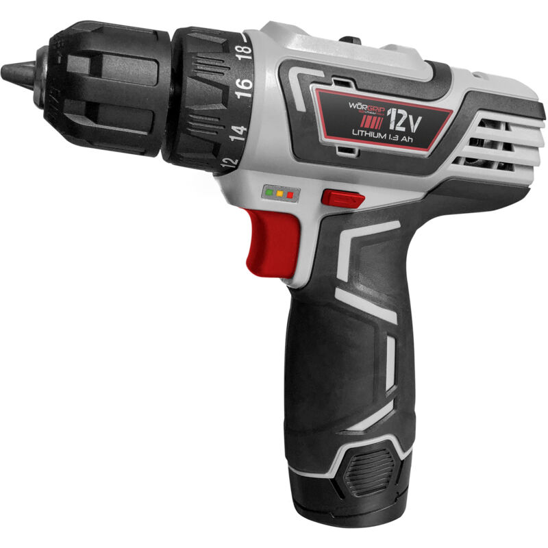 12 v 1,3 Ah Akku-Schraubendreher-Bohrmaschine - Worgrip