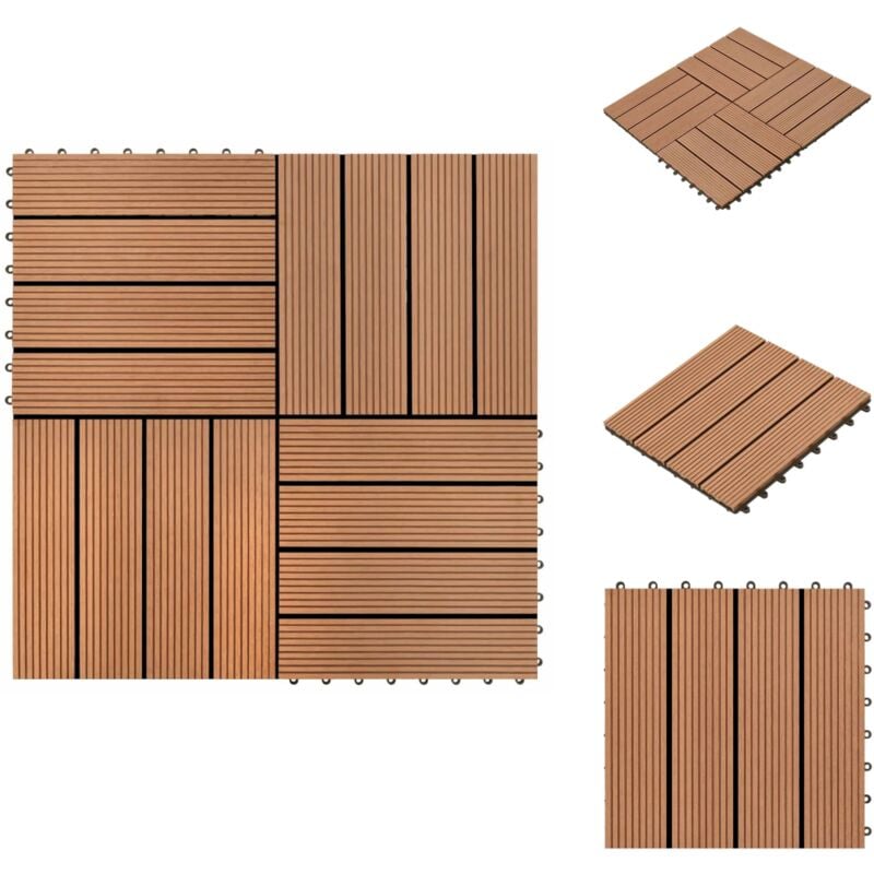 Wpc Fliese Barfussdiele Terrassenfliese Bodenfliese - wpc Fliesen - Gartenmöbel - Terrassendielen - Balkonterrasse - Poolumrandung